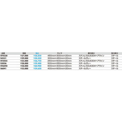 社名板 S4531 / あり / 案内板 450mm幅 名入れ有り 返品不可品 スチールグレー 1個  / 光 hikari 社名板 案内表示板 ビル案内 行先案内 - 画像 (3)