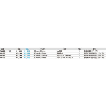 案内サイン FS-31 / 透明ガラス衝突防止 ステンレス 模様あり 1個  / 光 hikari 案内プレート 案内サイン サインプレート 金属 シルバー色 - 画像 (2)