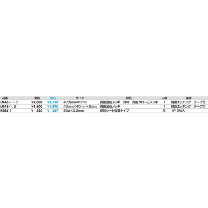ドア案内プレート LG46-1 / 押 PUSH 1個  / 光 hikari 案内プレート 案内サイン サインプレート 金属 ゴールド色 - 画像 (2)