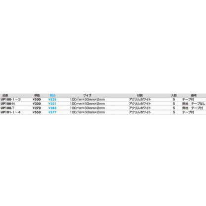 ドア案内プレート UP100-3 / 締切 CLOSED 1個  / 光 hikari ユニプレート 案内プレート サインプレート - 画像 (2)
