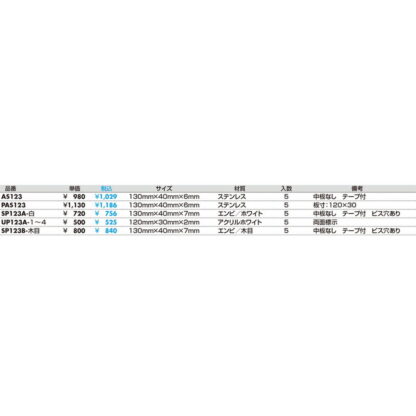 差換案内 AS123 / （UP123シリーズセット可能） 1個  / 光 hikari ユニプレート 案内プレート サインプレート 金属 シルバー色 - 画像 (2)