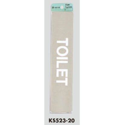 部屋案内プレート KS523-20 / TOILET 腐食エッチング 鏡面 1個  / 光 hikari 案内プレート 案内サイン サインプレート 金属 シルバー色 - 画像 (3)