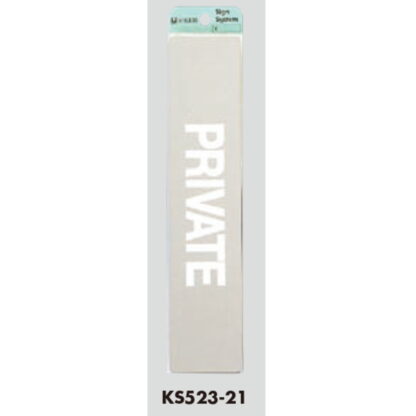 部屋案内プレート KS523-21 / PRIVATE 腐食エッチング 鏡面 1個  / 光 hikari 案内プレート 案内サイン サインプレート 金属 シルバー色 - 画像 (3)