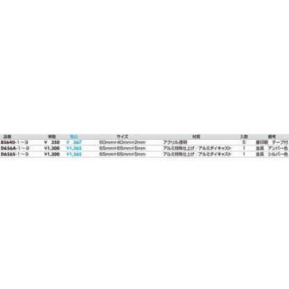 ドア案内プレート BS640-3 / 締切 CLOSED 1個  / 光 hikari 案内プレート 案内サイン サインプレート - 画像 (2)