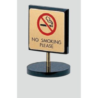サインスタンド LG696-4 / 台型 禁煙 NO SMOKING PLEASE 1個  / 光 hikari 案内スタンド 案内サイン 金属 ゴールド色
