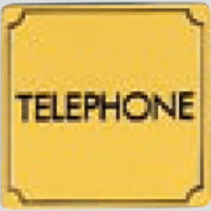 部屋案内プレート LG880-13 / TELEPHONE 1個  / 光 hikari 案内プレート 案内サイン サインプレート 金属 ゴールド色