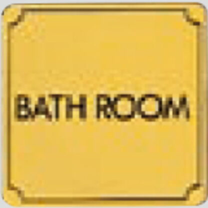 部屋案内プレート LG880-16 / BATH ROOM 1個  / 光 hikari 案内プレート 案内サイン サインプレート 金属 ゴールド色
