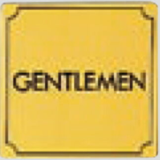 部屋案内プレート LG880-17 / トイレ GENTLEMEN 1個  / 光 hikari 案内プレート 案内サイン サインプレート 金属 ゴールド色