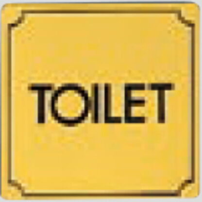 部屋案内プレート LG880-19 / TOILET 1個  / 光 hikari 案内プレート 案内サイン サインプレート 金属 ゴールド色