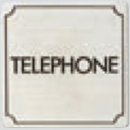 部屋案内プレート FS893-13 / TELEPHONE 1個  / 光 hikari 案内プレート 案内サイン サインプレート 金属 シルバー色