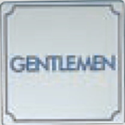 部屋案内プレート KS895-1 / トイレ GENTLEMEN 1個  / 光 hikari 案内プレート 案内サイン サインプレート 金属 シルバー色