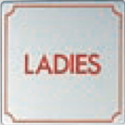 部屋案内プレート KS895-2 / トイレ LADIES 1個  / 光 hikari 案内プレート 案内サイン サインプレート 金属 シルバー色