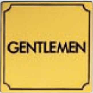 部屋案内プレート LG1112-1 / トイレ GENTLEMEN 1個  / 光 hikari 案内プレート 案内サイン サインプレート 金属 ゴールド色