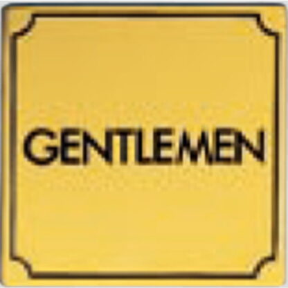 部屋案内プレート LG1112-1 / トイレ GENTLEMEN 1個  / 光 hikari 案内プレート 案内サイン サインプレート 金属 ゴールド色