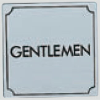 部屋案内プレート FS1113-1 / トイレ GENTLEMEN 1個  / 光 hikari 案内プレート 案内サイン サインプレート 金属 シルバー色