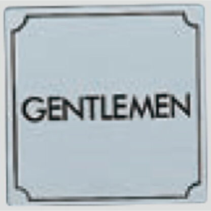 部屋案内プレート FS1113-1 / トイレ GENTLEMEN 1個  / 光 hikari 案内プレート 案内サイン サインプレート 金属 シルバー色