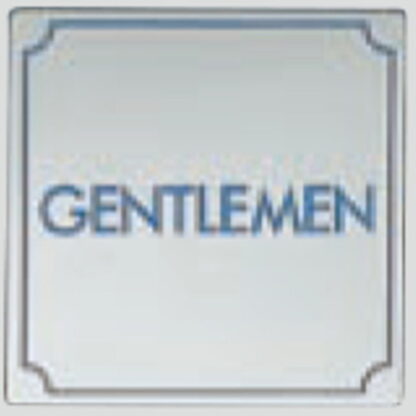 部屋案内プレート KS1114-1 / トイレ GENTLEMEN 1個  / 光 hikari 案内プレート 案内サイン サインプレート 金属 シルバー色