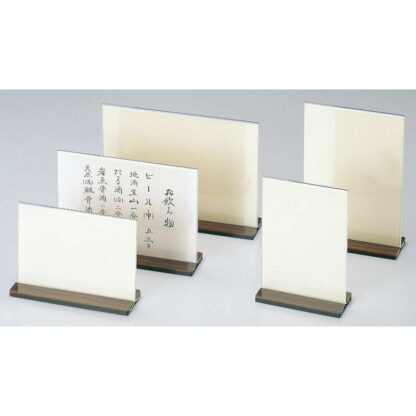 T型 木目メニュー 木目茶(大) TS-206 / えいむ メニュースタンド カード立て - 画像 (3)