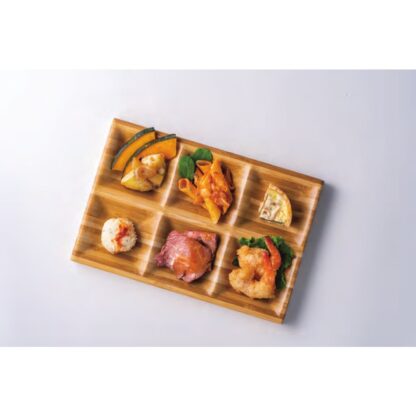 木製食器 6マスプレート ECL-1 / シンビ 食器 木製食器 皿 プレート 仕切り皿 食洗機可 ハンドメイド - 画像 (5)