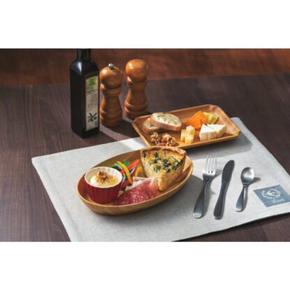 木製食器 取り皿 長方形 角型 ECL-31-1 / シンビ 食器 木製食器 皿 プレート 取り皿 食洗機可 ハンドメイド - 画像 (5)