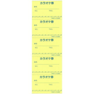 カラオケ券 20冊 チ-9Y / 店舗にて独自配布用 / みつや チケット カラオケ券 回数券 包み割引