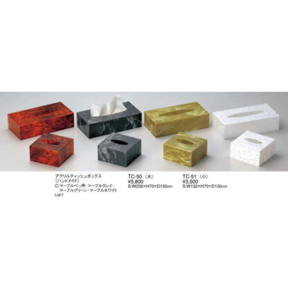 アクリル ティッシュ ボックス(大)(ハンドメイド) TC-50 / 返品代引不可 / えいむ ティッシュケース ティッシュカバー - 画像 (2)