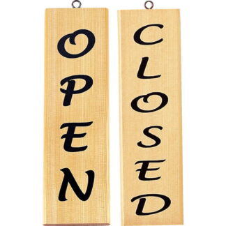 案内プレート 表：OPEN 裏：CLOSED 木理-12 / えいむ 営業中 店頭 サイン プレート 看板