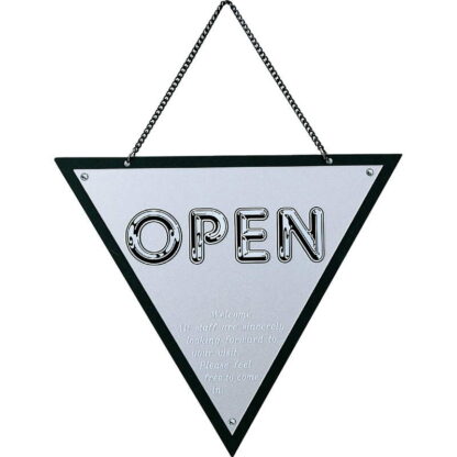 案内プレート 三角 OPEN・CLOSED OC-33 メタリック / えいむ 営業中 店頭 サイン プレート 看板 - 画像 (5)