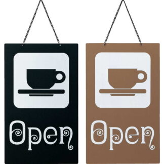 案内プレート カフェ OPEN OC-21 / えいむ 営業中 店頭 サイン プレート 看板