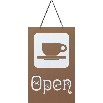 案内プレート カフェ OPEN OC-21 / えいむ 営業中 店頭 サイン プレート 看板 - 画像 (5)
