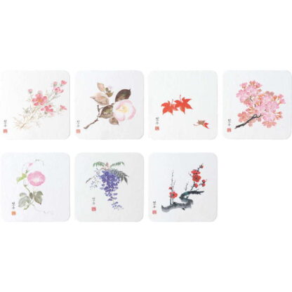 四季 紙コースター50枚入10セット ペーパーコースター(桜) / 返品代引不可 / えいむ コースター 業務用 - 画像 (3)