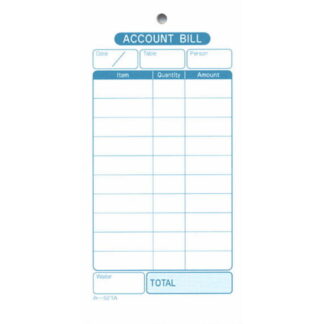 Acount Bill 40冊 み-521 / みつや お会計伝票 単式伝票 包み割引