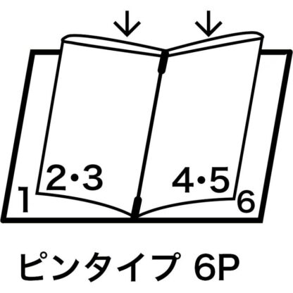 BBスマート メニュー(ピンタイプ)(タテ小 6ページ) BB-415 / えいむ メニューブック クリップ ピンタイプ - 画像 (4)