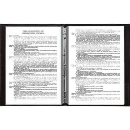 メニューブック(スリムバインダー仕様)(A4 4穴 8ページ) スリムB-PRD-101 / (10枚20ページまで) / シンビ メニューブック バインダータイプ 再生合皮 - 画像 (3)