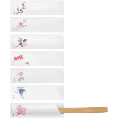 四季 箸袋 500枚入 10セット 箸袋(藤) / 返品代引不可 / えいむ 箸 袋 - 画像 (3)