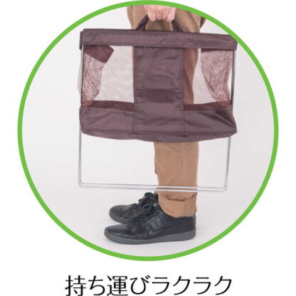手荷物収納メッシュ ワゴン トール(大) (3セット) ZT-手荷物収納メッシュワゴン 大-60 / 返品代引不可  / シンビ 店頭販促用品 店頭用品 - 画像 (3)