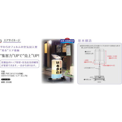 ZW-エアサイネージ-A ZW-エアサイネージ-A-65 / 返品代引不可  / シンビ 店頭用品 看板 - 画像 (3)